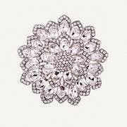 Crystal Flower Burst Brooch