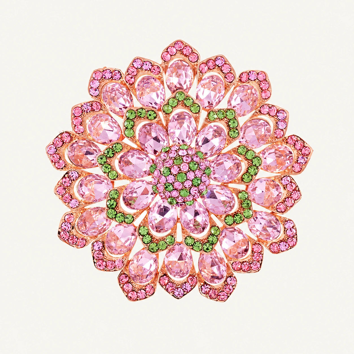Crystal Flower Burst Brooch