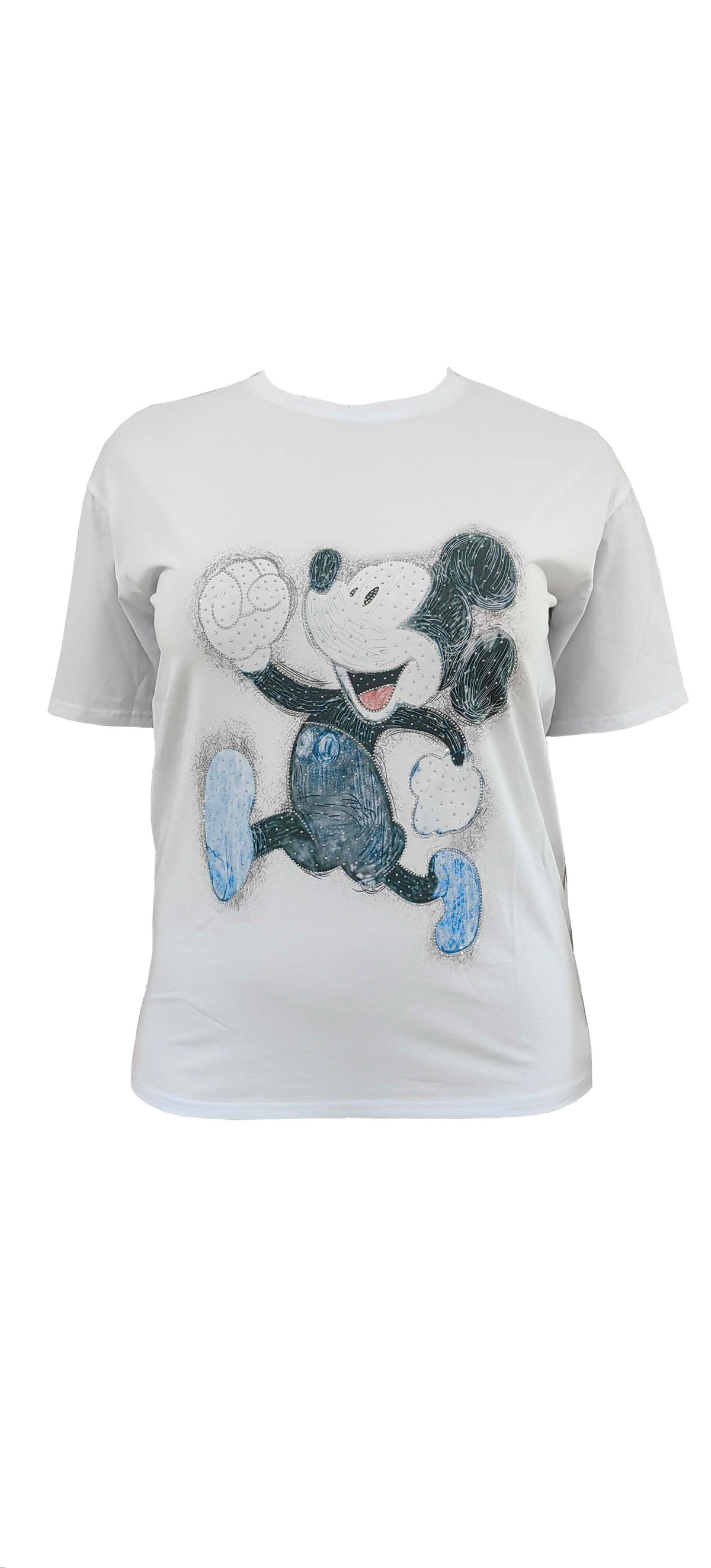 Rhinestone Mickey Mouse Short-Sleeve T-Shirt