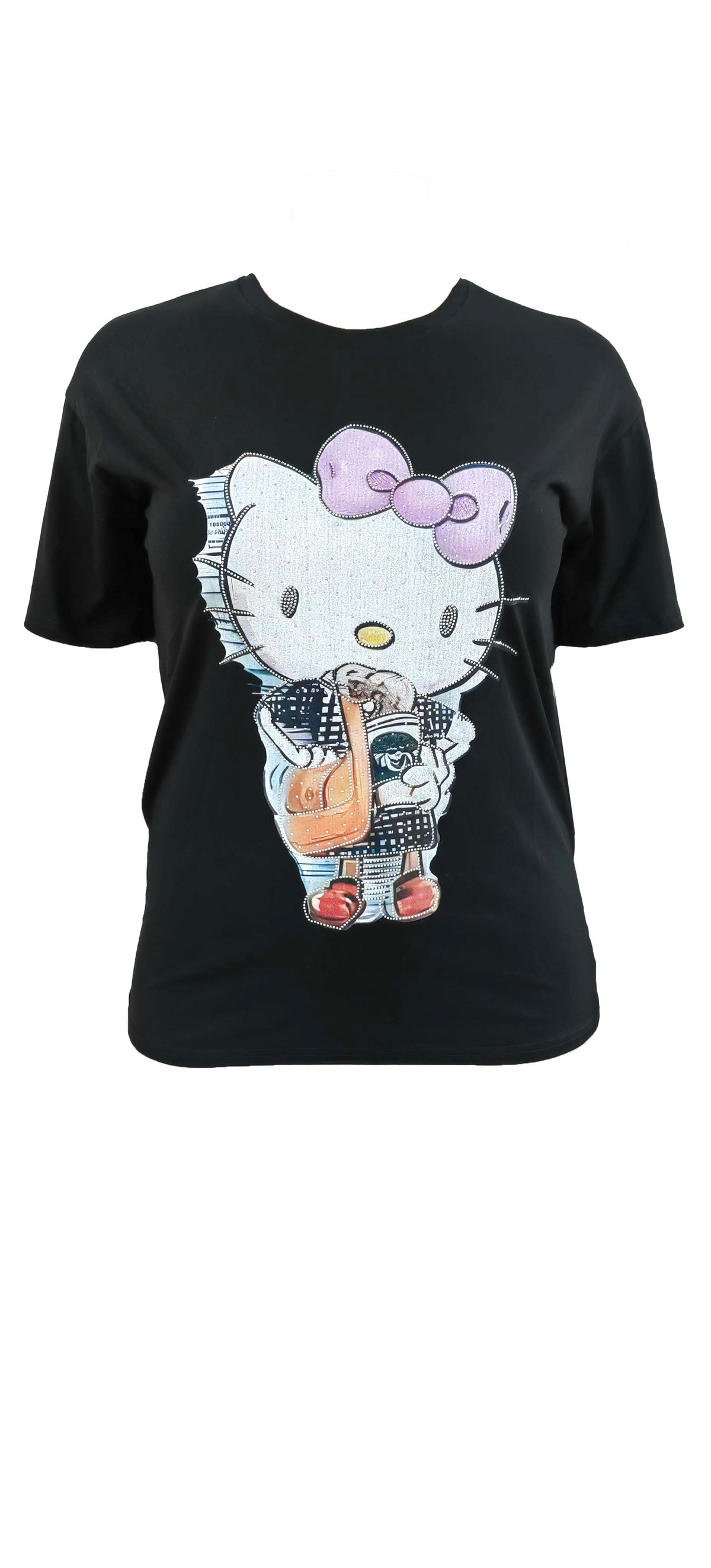 Rhinestone Hello Kitty Short-Sleeve T-Shirt