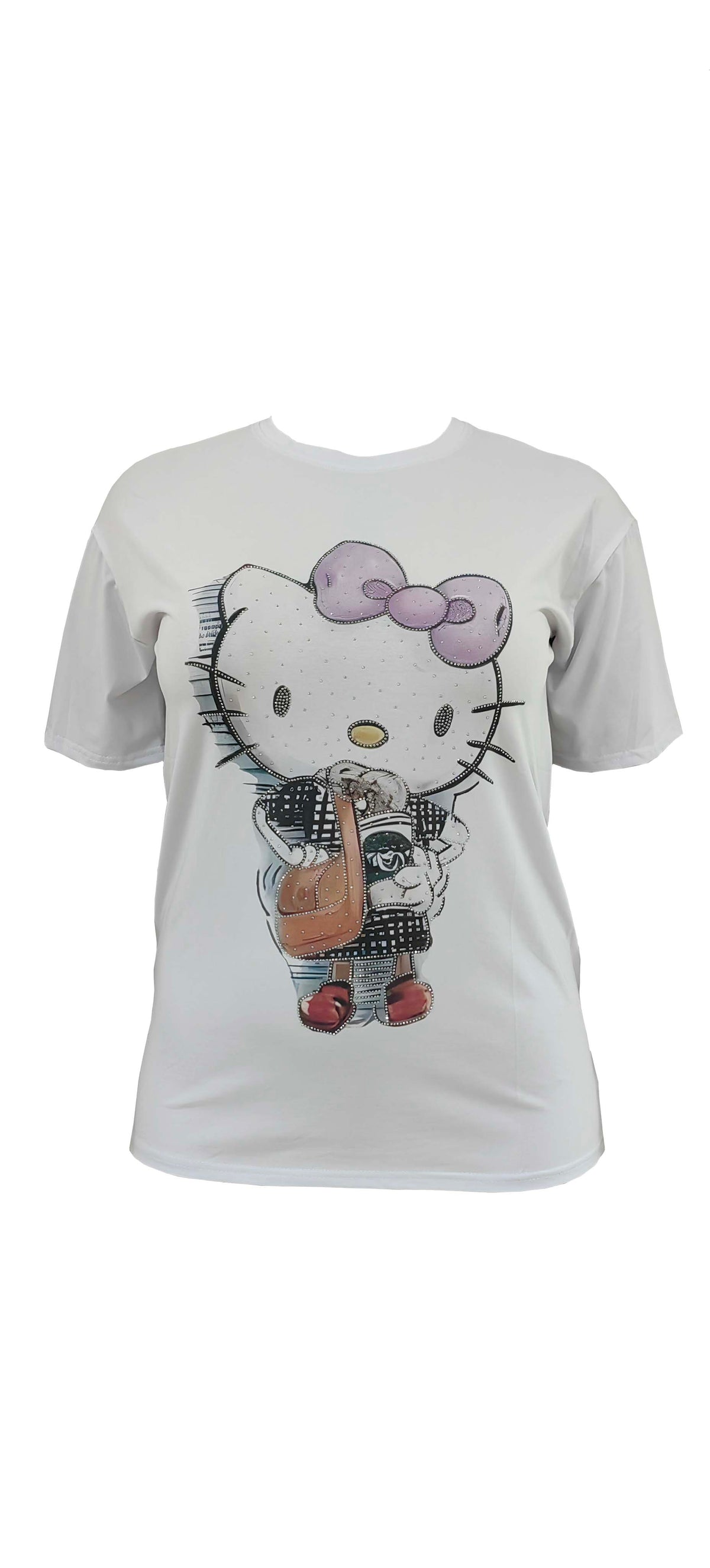 Rhinestone Hello Kitty Short-Sleeve T-Shirt