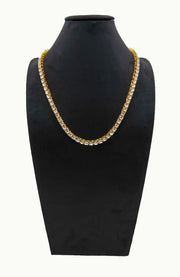 Two-Tone Rhinestone Tennis Necklace