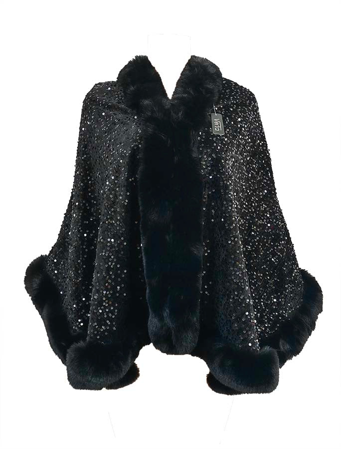 Women's Faux-Fur Cape Coat