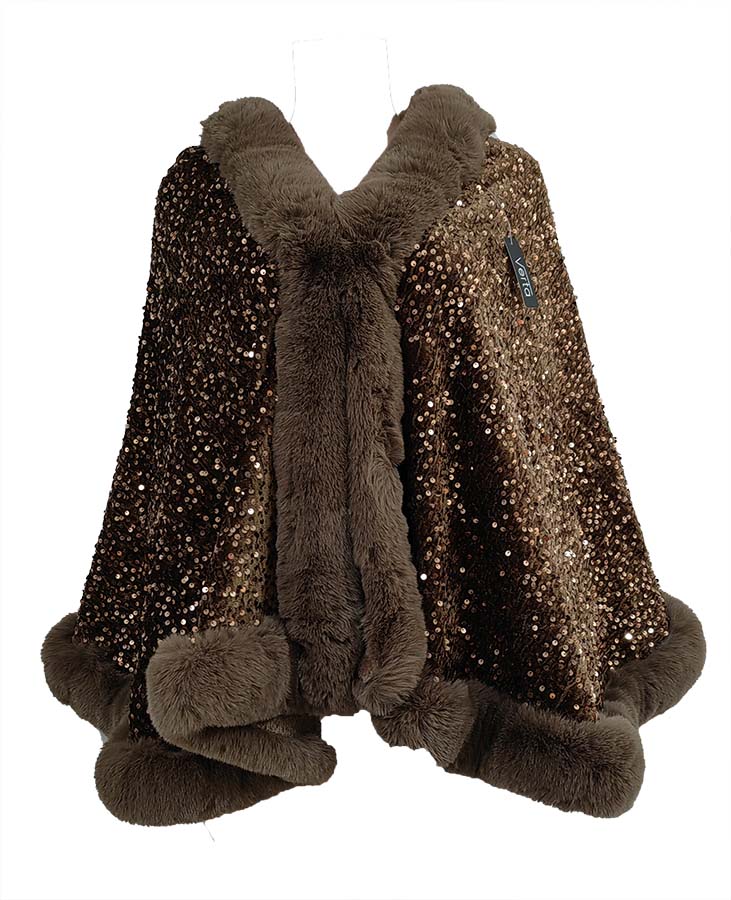 Women's Faux-Fur Cape Coat