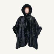 Hooded Fur Poncho