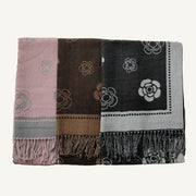 Floral Fringe Scarf