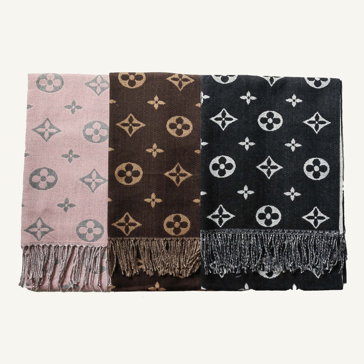Patterned Fringe Scarf