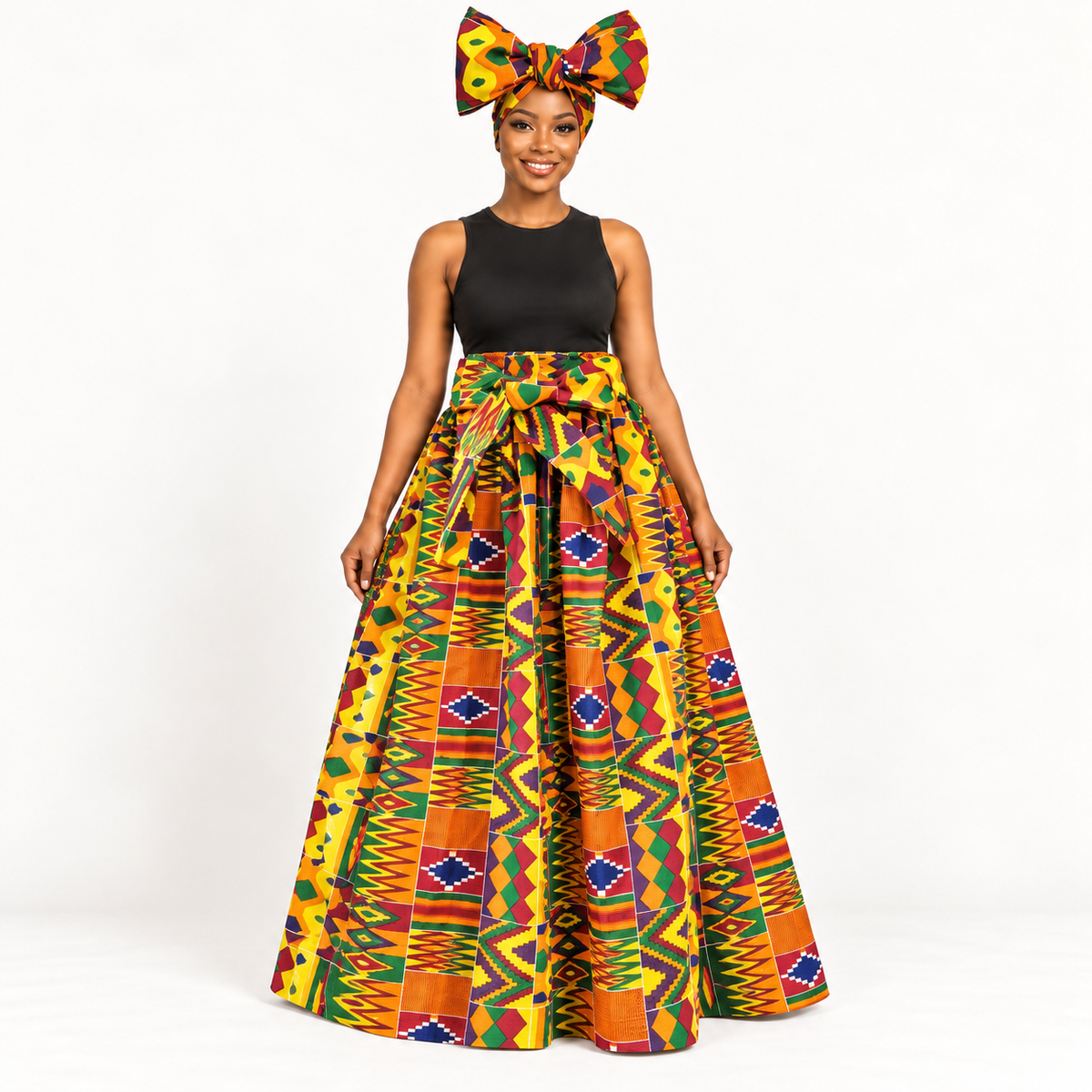 African 2PC Set – Long Skirt