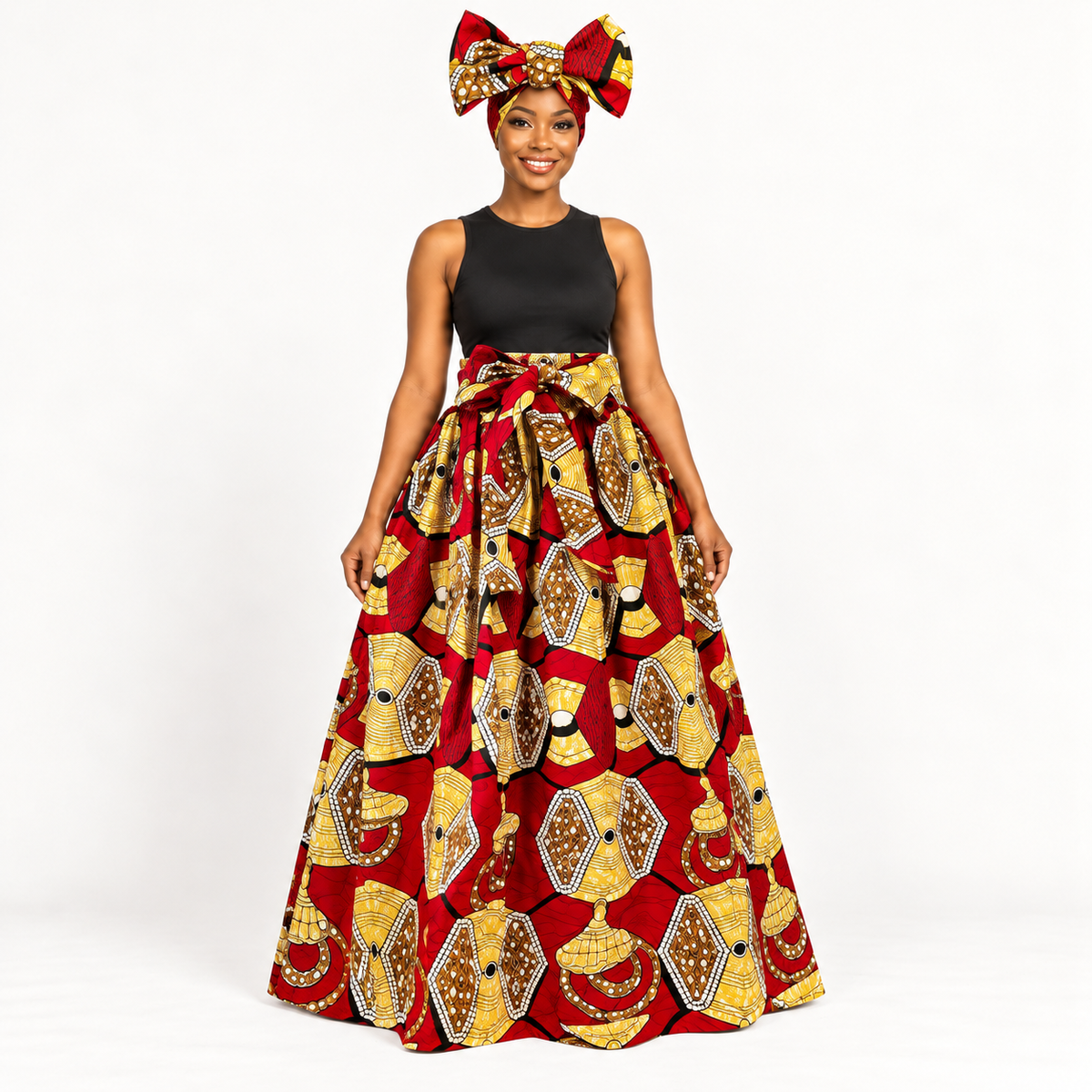 African 2PC Set – Long Skirt