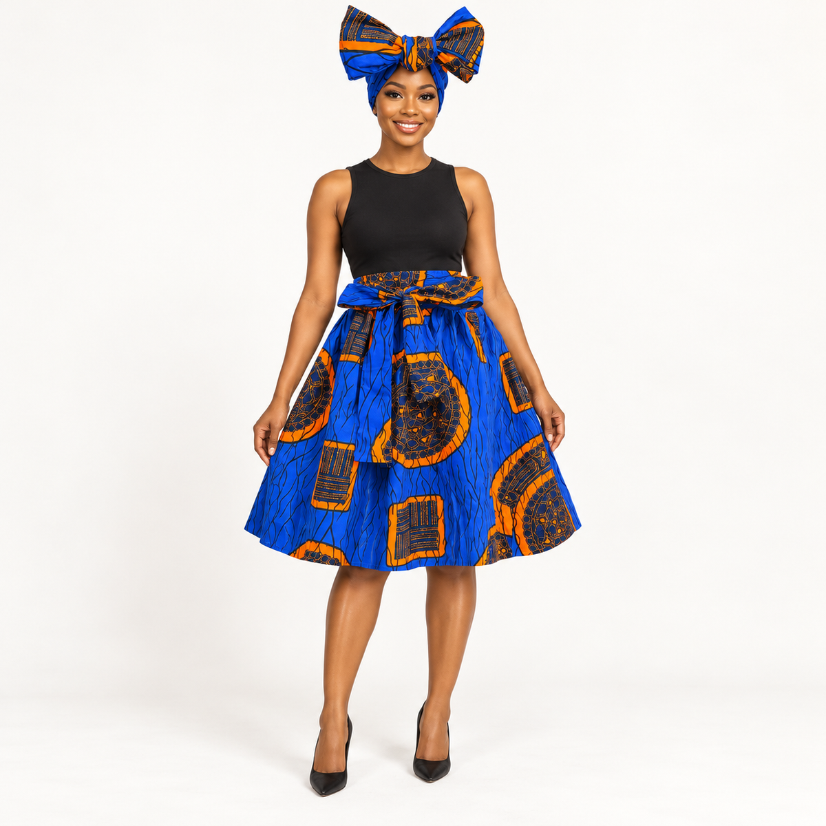 African 2PC Set – Short Skirt