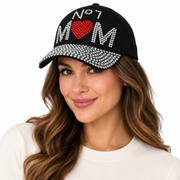 Model wearing #1 Mom Cap