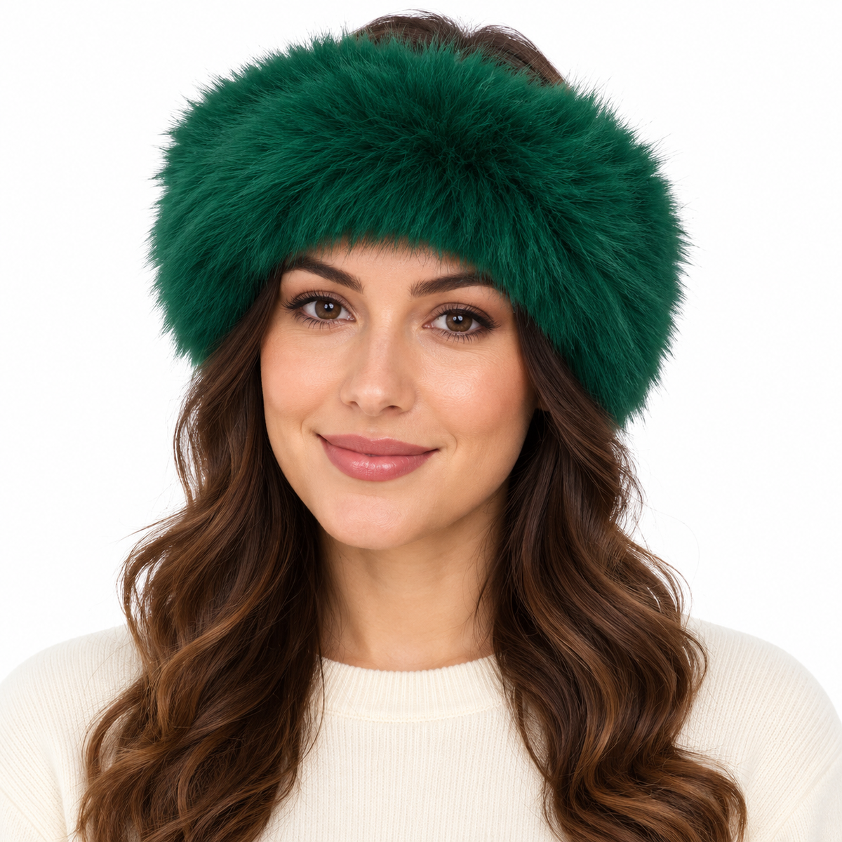 Model wearing Headband: WHB803 GRE