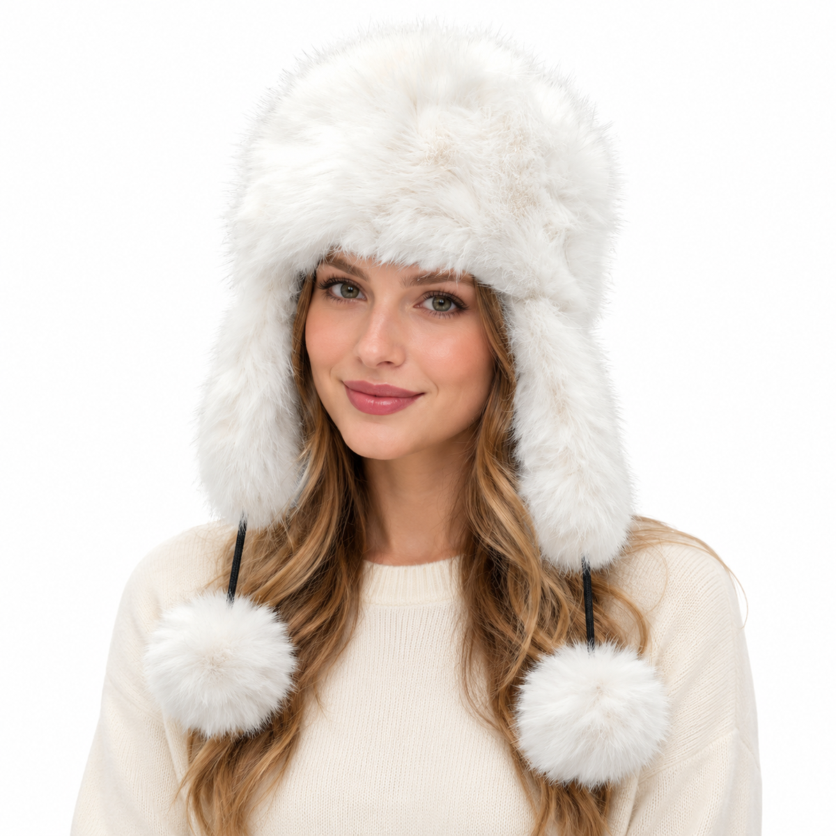 Model wearing Hat: WHA124 WHI