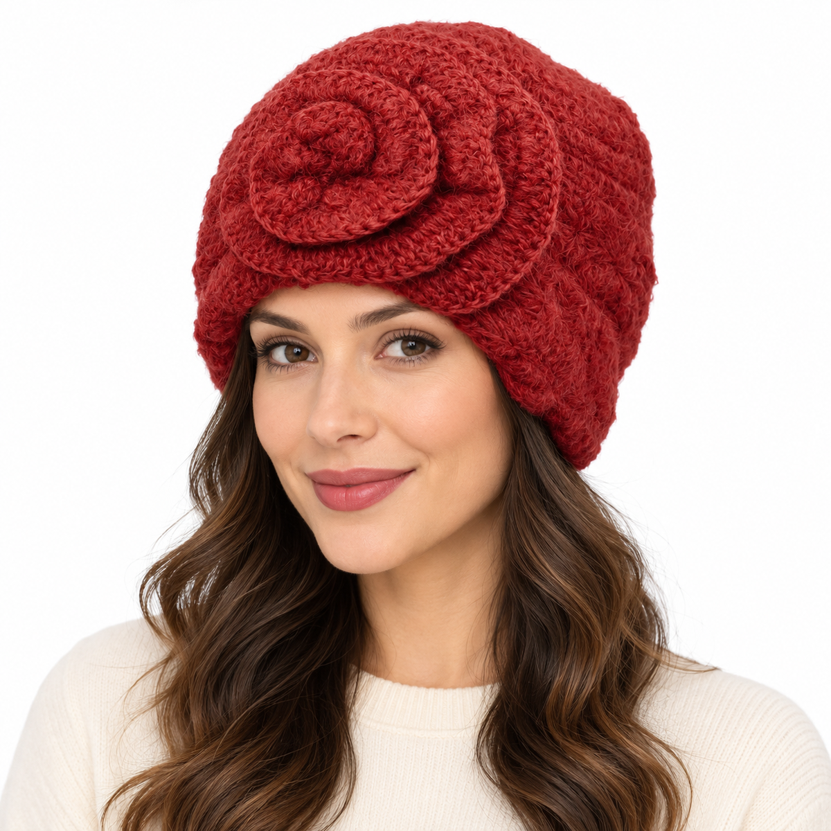 Model wearing Hat: WHA2323 BUR