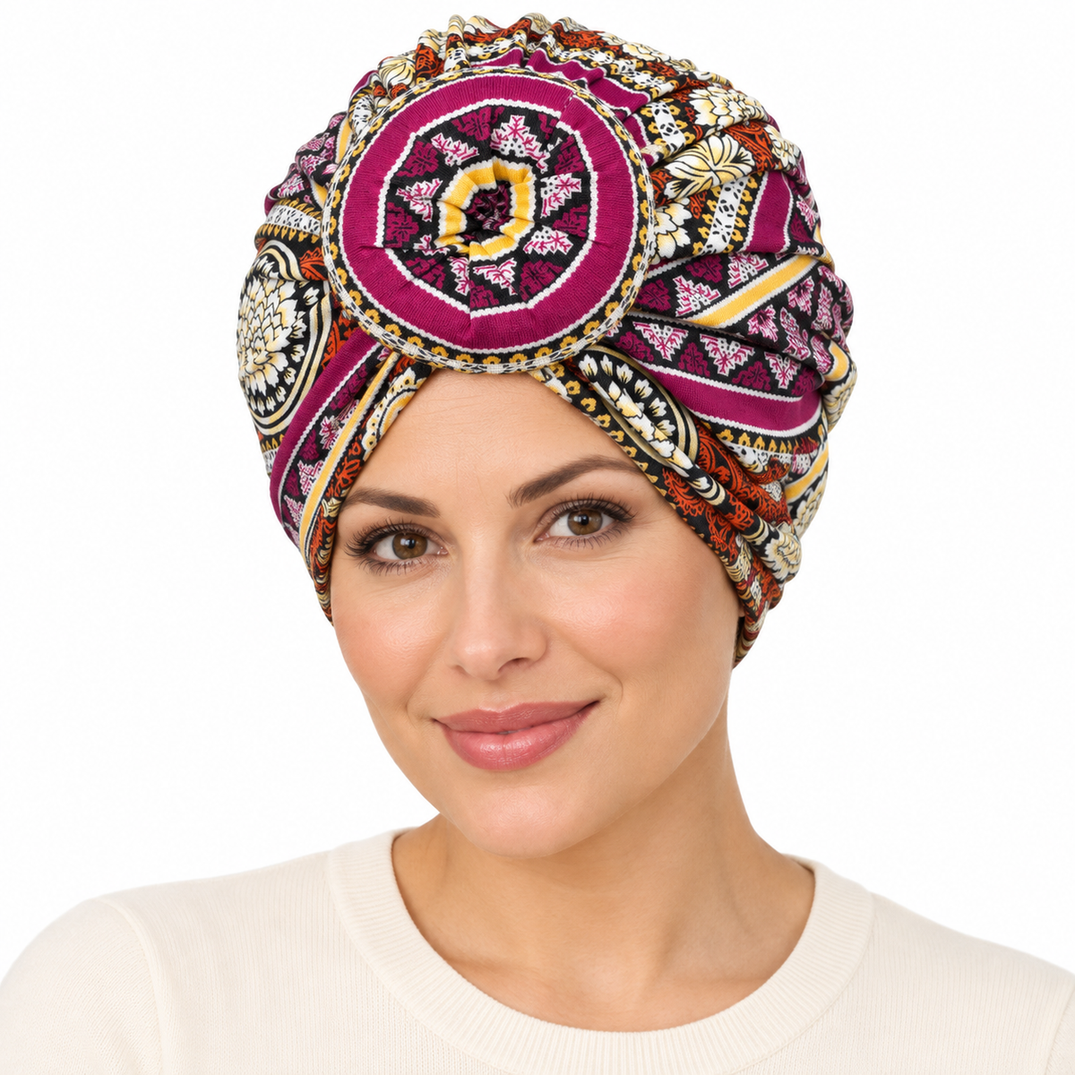 Model wearing Turban: 60062 1