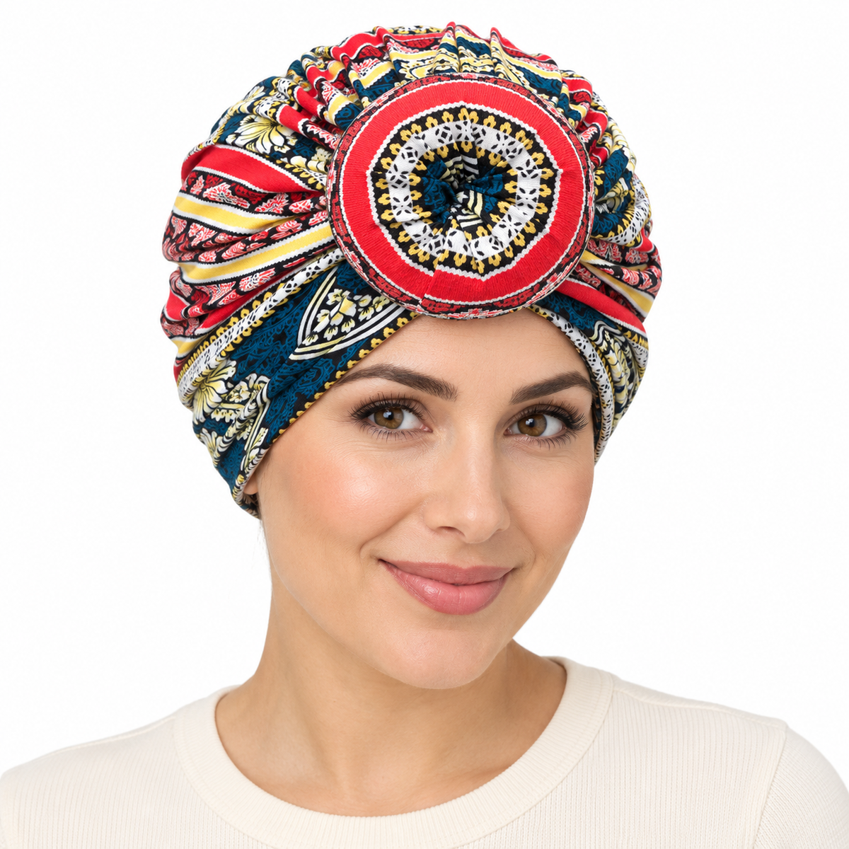 Model wearing Turban: 60062 3