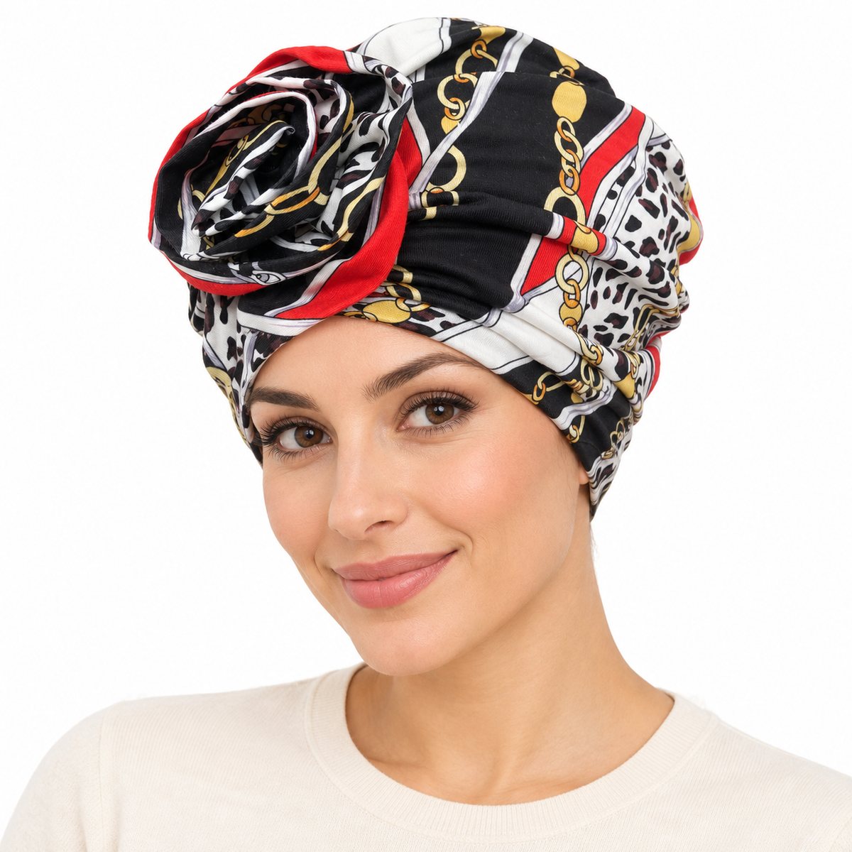 Model wearing Turban: 60063 B3