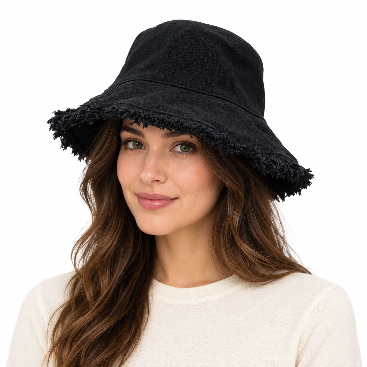 Model wearing Bucket Hat