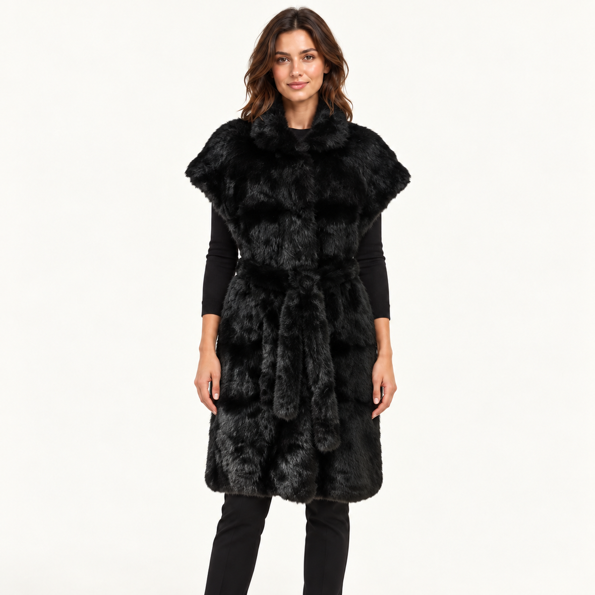 Faux Fur Long Vest