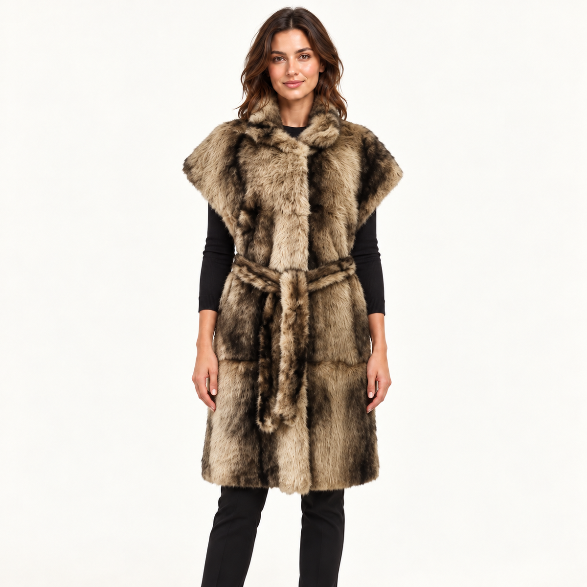 Faux Fur Long Vest